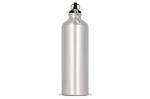 Water bottle aluminum with carabiner 750ml Silver