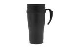 Double walled coffee mug metal 350ml Black