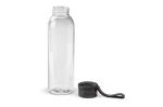 Water bottle Tritan 600ml Transparent black