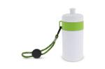 Sports bottle with edge and cord 500ml Frog/white