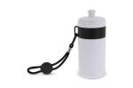 Sports bottle with edge and cord 500ml White/black