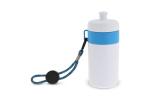 Sports bottle with edge and cord 500ml, lightblue Lightblue, offwhite