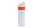 Sportflasche mit Rand 750ml Orange/weiß