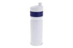 Sportflasche mit Rand 750ml Weiß/blau