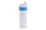 Sports bottle with edge 750ml, lightblue Lightblue, offwhite