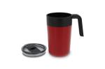 Double walled coffee mug 400ml Dark red