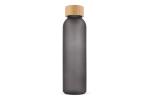 Wasserflasche Glas & Bambus 500ml Dunkelgrau