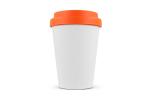 RPP Coffee Cup White body 250ml Orange/white