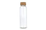 Glass bottle with cork lid 500ml Transparent