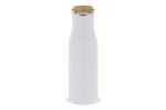 Thermo bottle with bamboo lid 500ml White