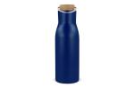 Isolier-Flasche mit Bambusdeckel, 500ml Dunkelblau