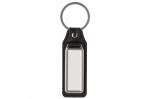 Keyring metal with Doming Black/silver