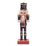 JOLLY CRUNCH Nutcracker character in wood Aztec blue