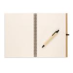 BLOQUERO PLUS Recycled notebook with pen Black