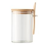 BOROSPOON Glass jar with spoon 600 ml Transparent