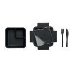 SATURDAY Lunch box with cutlery 600ml Black