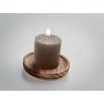 PENTAS Candle on round wooden base Convoy grey