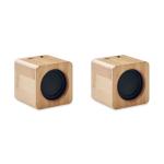 AUDIO SET Set of Bamboo wireless speaker Timber