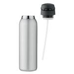 LOUC Double wall bottle 580 ml Flat silver