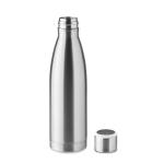 DEREO Double wall bottle 500 ml Flat silver