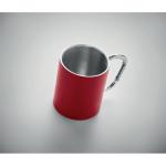 TRUMBA Double wall metal mug 300 ml Red