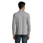 PERFECT LSL MEN POLO 180, Grey melange Grey melange | L