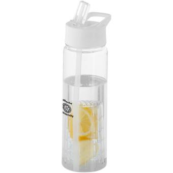 Tutti-frutti 740 ml Tritan™ infuser sport bottle Transparent white