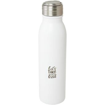 Harper 700 ml RCS-zertifizierte Sportflasche aus Edelstahl mit Metallschlaufe Weiß