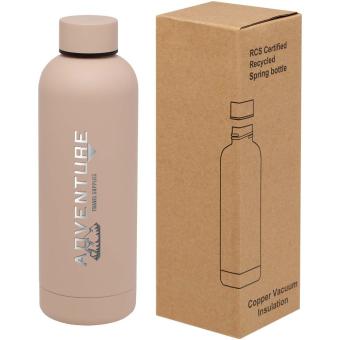 Spring 500 ml RCS-zertifizierte Kupfer-Vakuum Isolierflasche aus recyceltem Edelstahl Rosa