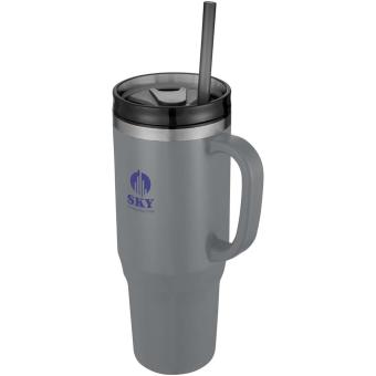 Melbourne 1200 ml RCS certified insulated tumbler with straw Convoy grey