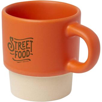 Olympia 130 ml stackable expresso cup with clay bottom Orange