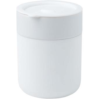 Java 330 ml ceramic tumbler with silicone wrap and plastic lid 