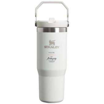 Stanley 890 ml IceFlow™ flip straw tumbler Transparent white