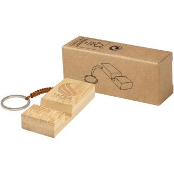 Bosona bamboo phone holder with keychain Timber