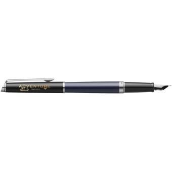 Hemisphere colour blocking fountain pen with palladium trim, blue Blue,black