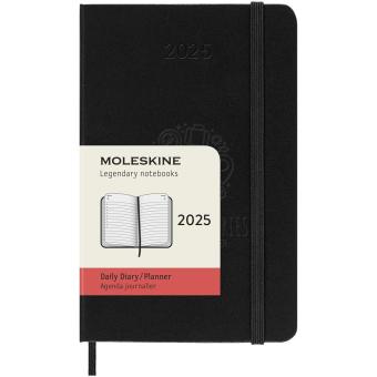 Moleskine Hardcover 12 Monate Tageskalender , Pocket-Format Schwarz