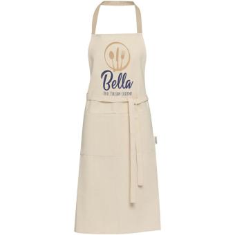 Nia 200 g/m² recycled cotton apron Oatmeal