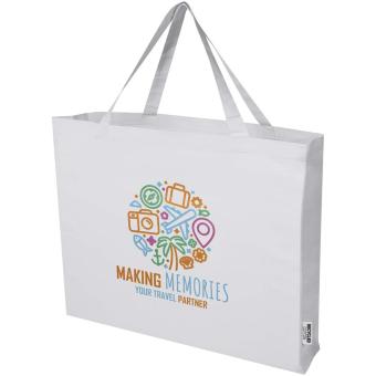 Odessa 220 g/m² GRS recycled cotton large tote bag White