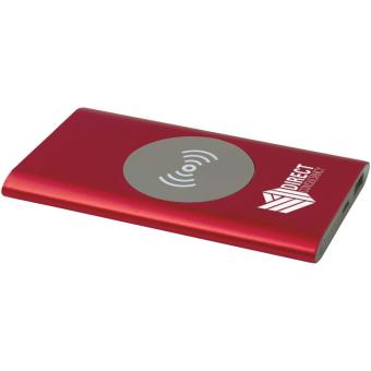 Juice 4000 mAh Typ-C kabellose Powerbank aus recyceltem Aluminium Rot