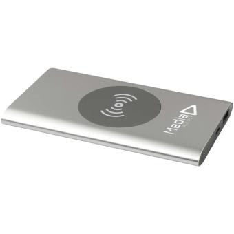 Juice 4000 mAh Typ-C kabellose Powerbank aus recyceltem Aluminium Silber