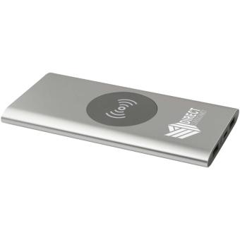 Juice 8000 mAh Type-C recycled aluminium wireless power bank Silver