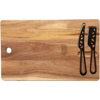 SCX.design K06 cheese board and knives set Timber