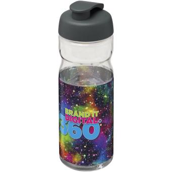 H2O Active® Base Tritan™ 650 ml flip lid sport bottle Transparent grey