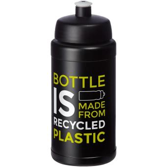 Baseline 500 ml recycled sport bottle Black/black