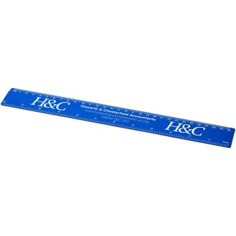 Renzo 30 cm plastic ruler Aztec blue