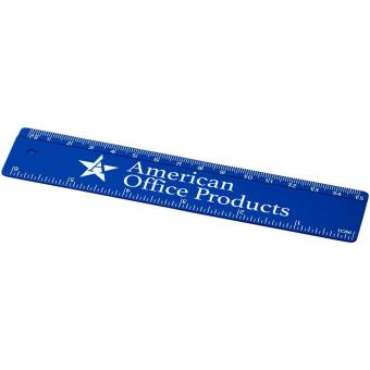 Renzo 15 cm plastic ruler Aztec blue