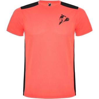 Detroit Sport T-Shirt für Kinder, fluor coral, schwarz Fluor coral, schwarz | 4