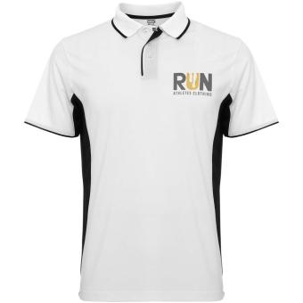 Montmelo short sleeve unisex sports polo, white/black White/black | L