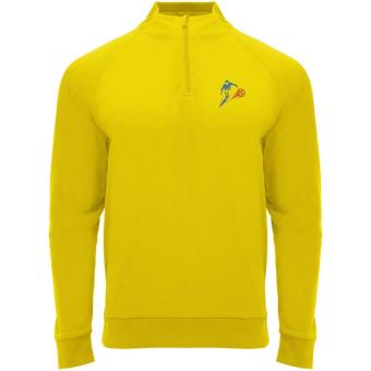 Epiro long sleeve unisex quarter zip sweatshirt, yellow Yellow | L