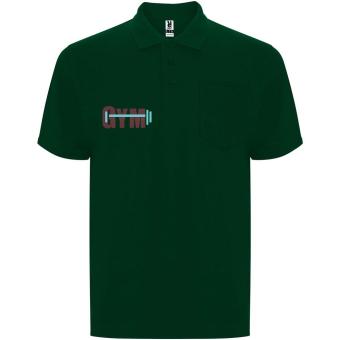 Centauro Premium short sleeve unisex polo, dark green Dark green | L